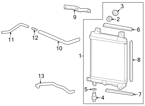 Radiator & Components JOINT, TUBE (20MM) Diagram for 195856S9A01