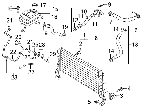 2020 Hyundai Veloster N Radiator & Components Hose Assembly-Radiator, UPR Diagram for 25414S0000