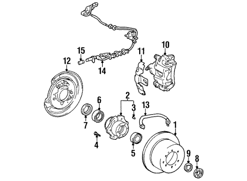 1995 Toyota Land Cruiser Rear Brakes Protector, Dust Boot, RH Diagram for 4777760010