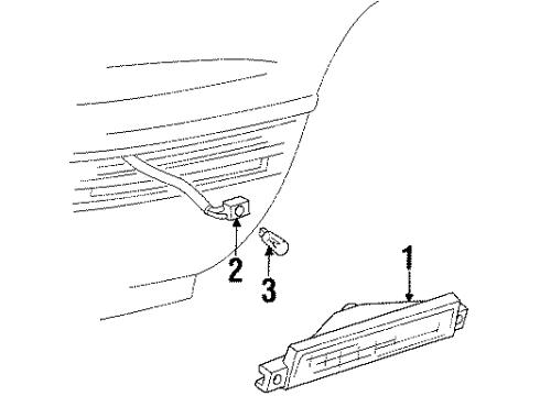 1997 Oldsmobile Regency Front Lamps - Side Marker Lamps Lamp Asm-Front Side Marker Diagram for 5976162
