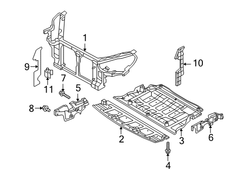 2013 Hyundai Genesis Coupe Automatic Temperature Controls Air Guard, Left Diagram for 291362M500