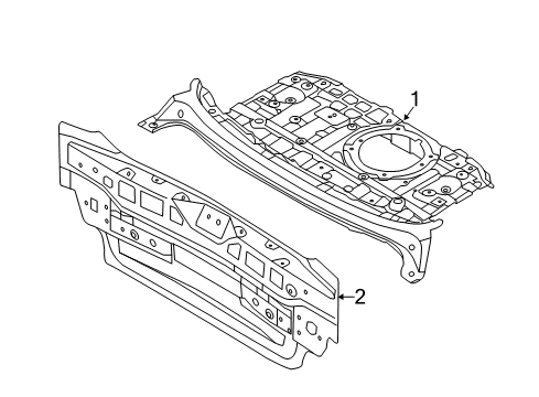 2016 Kia K900 Rear Body Panel Assembly-Back Diagram for 691003T000
