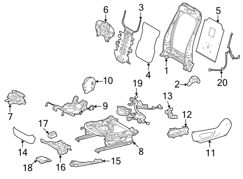 Power Seats Fan Assembly Diagram for 8586730040