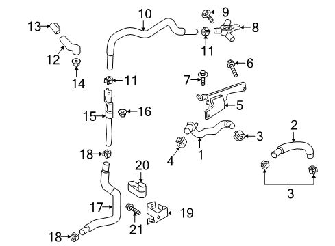 Intercooler Charge Air Cooler Diagram for 144615CA1D
