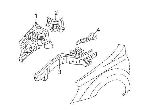 2008 Kia Sedona Structural Components & Rails Insulator Assembly-Strut, RH Diagram for 841524D000