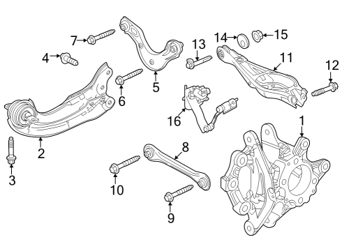 1995 Ford Aspire Rear Suspension KNUCKLE, R. RR Diagram for 52210T60J00