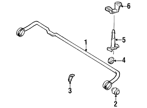 1989 Nissan Stanza Rear Suspension Components, Axle Shaft, Carrier & Components, Lower Control Arm, Stabilizer Bar & Components Bar-TORSION Rear STABILIZER Diagram for 56230D4000