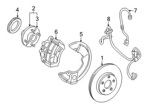2007 Mercury Monterey Anti-Lock Brakes Modulator Valve Diagram for 6F2Z2B373AB