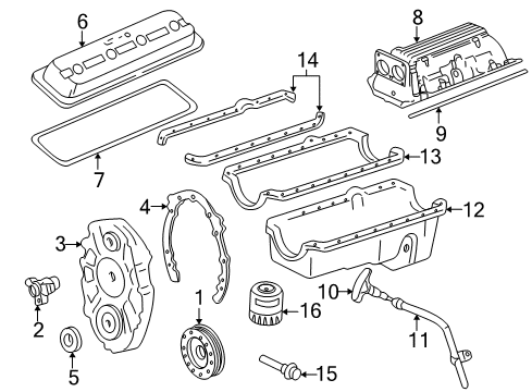 1996 Chevrolet Camaro Filters Element Diagram for 19244111