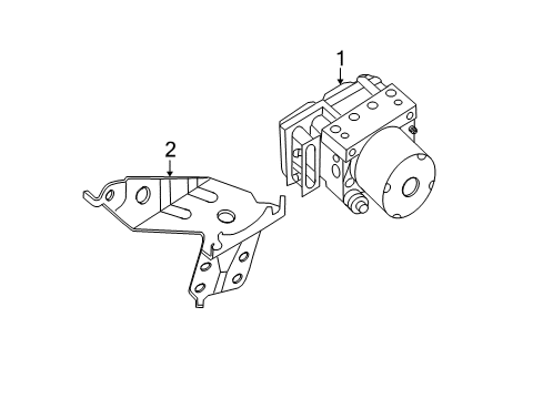 2017 Nissan Sentra ABS Components Anti Skid Actuator Assembly Diagram for 476603RU3B