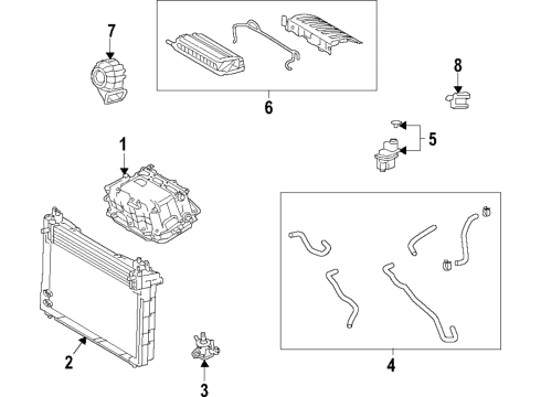 2022 Toyota Avalon Hybrid Components, Battery, Cooling System Controller Diagram for 8998007080