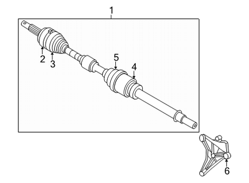 2021 Nissan Rogue Drive Axles - Front Dust Boot Kit-Repair, Outer Diagram for C924A4BA1A