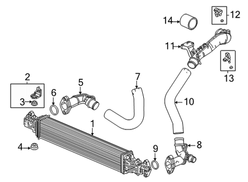 2022 Honda Civic Intercooler PIPE Diagram for 1729164AA00