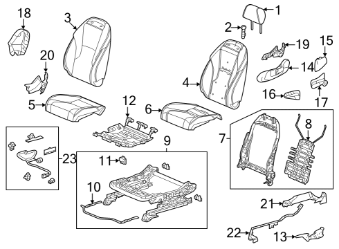 Driver Seat Components COVER, L- *NH900L* Diagram for 81637TZCG11ZA