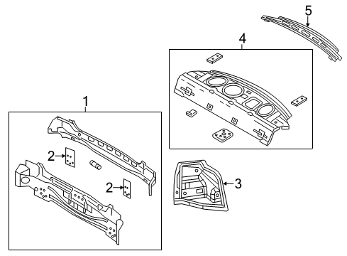 2012 Dodge Charger Rear Body Panel-TAILLAMP Mounting Diagram for 68096050AA