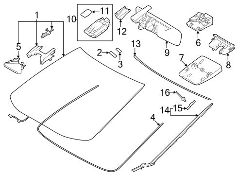 Lane Departure Warning COVER, FORWARD RECOG Diagram for 8646778010