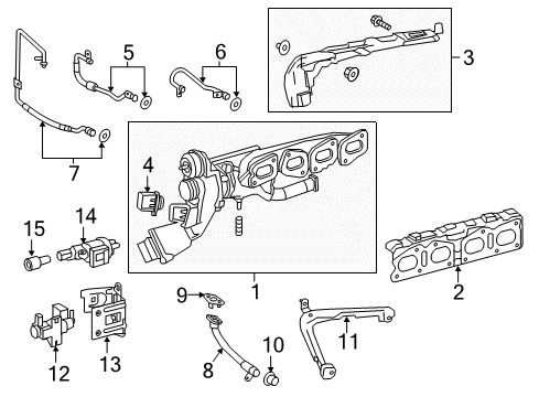 2019 Infiniti Q50 Heat INSULATOR-Turbine Housing Diagram for 144505CA1C