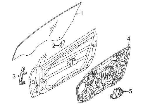 2016 Kia Forte Koup Front Door STABILIZER Assembly-Door W Diagram for 82425A7200