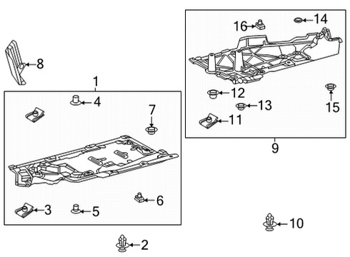 Under Cover & Splash Shields Under Cover Diagram for 583980R060