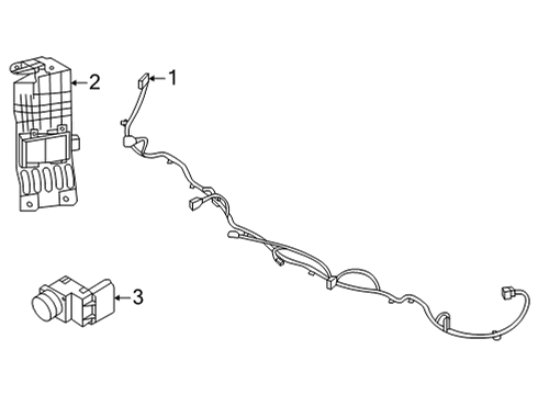 2020 Kia Cadenza Parking Aid Unit Assembly-Rear CORNE Diagram for 99150F6000