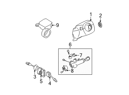 2004 Nissan Pathfinder Switches Lock Steering Diagram for D87006J029