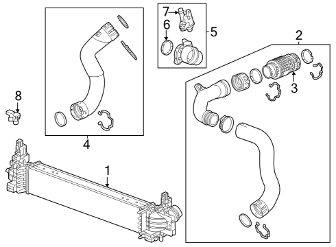 Intercooler Inlet Tube Diagram for 60003643