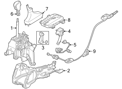 Transmission Shift Lever Knob Assy., Select *NH900L* (DEEP BLACK) Diagram for 54130TVAD82ZA