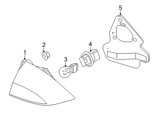 2010 Mercury Milan Tail Lamps Tail Lamp Assembly Diagram for 9N7Z13404A