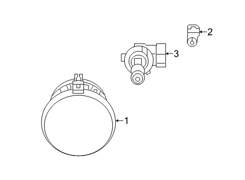 2010 Chrysler Sebring Bulbs Front Fog Lamp Diagram for 5182025AA