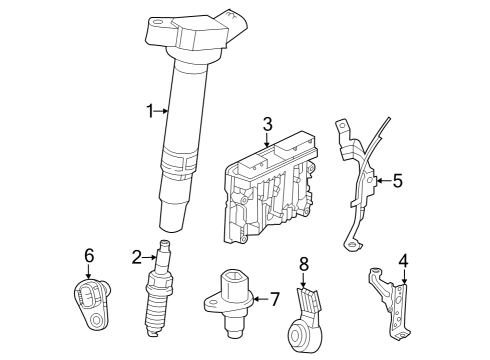 Ignition System BRACKET, ENGINE CONT Diagram for 8966878030