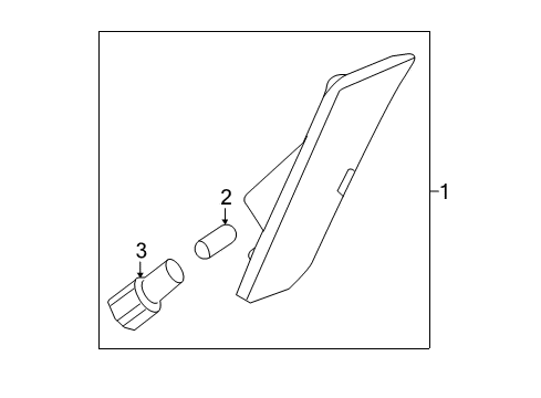 2018 Cadillac XT5 Bulbs Marker Lamp Assembly Diagram for 22941174