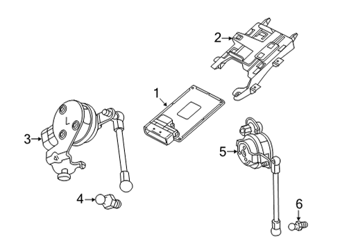 2020 Cadillac CT4 Ride Control Rear Sensor Diagram for 23350463
