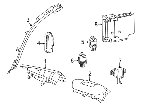 2016 Ram ProMaster 2500 Air Bag Components Sensor-Acceleration Diagram for 4727588AA