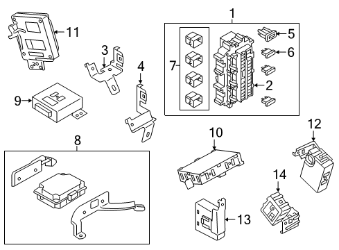 2022 Infiniti QX80 Parking Aid Camera Assy-Back View Diagram for 284426JE0A