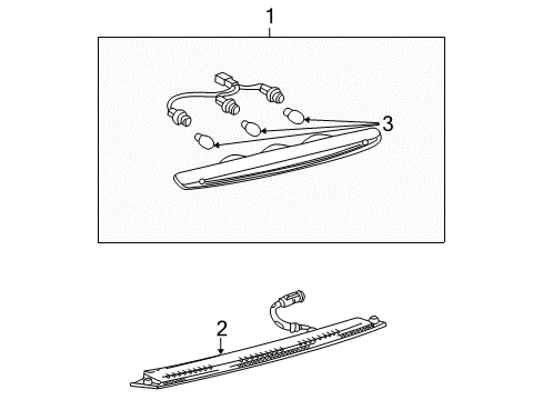 2001 Toyota Sequoia Bulbs High Mount Lamp Diagram for 815700C020