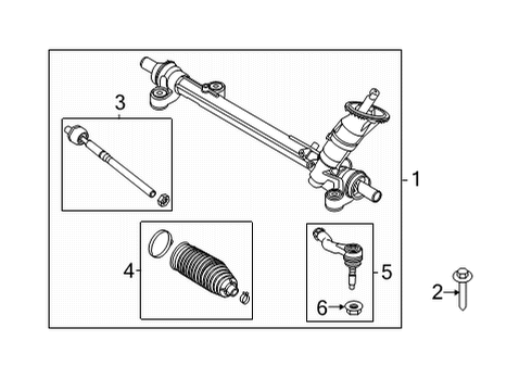 2022 Ford Mustang Mach-E Steering Column & Wheel, Steering Gear & Linkage SEAL - DUST Diagram for LJ9Z3332A