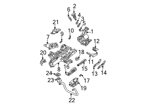 2004 Mercury Sable Ignition Lock Wire Shield Diagram for F5VZ14A099AA