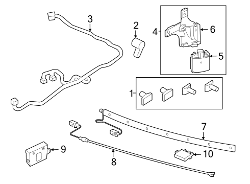 2021 Ford Explorer Lift Gate Sensor Diagram for LB5Z14F680A