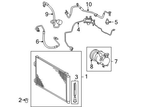 2010 Toyota RAV4 Air Conditioner Suction Pipe Diagram for 8870742101