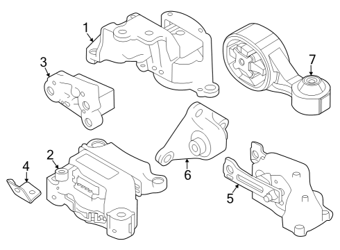 Engine & Trans Mounting Engine Mount Bracket, Rear Diagram for 113326CA0A