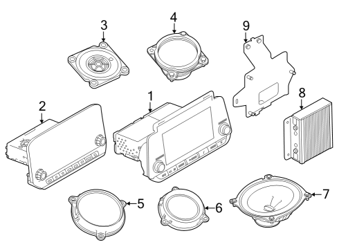 2021 Nissan Altima Sound System Bracket Amp Diagram for 280706CA0A
