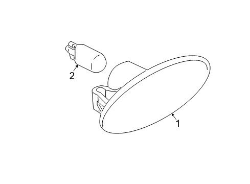 2014 Nissan Juke Bulbs Lamp Assy-Side Flasher Diagram for 261608990A