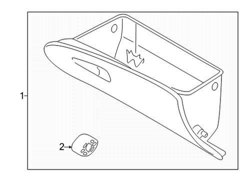 1995 Ford Explorer Glove Box GLOVE BOX ASSY Diagram for 84510CW000NNB