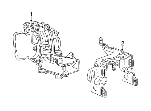 2019 Cadillac XT5 Blower Motor & Fan Blower Assembly Diagram for 84356435