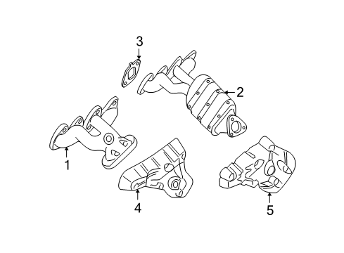 2000 Nissan Xterra Exhaust Manifold Cover-Exhaust Manifold Diagram for 165903S600