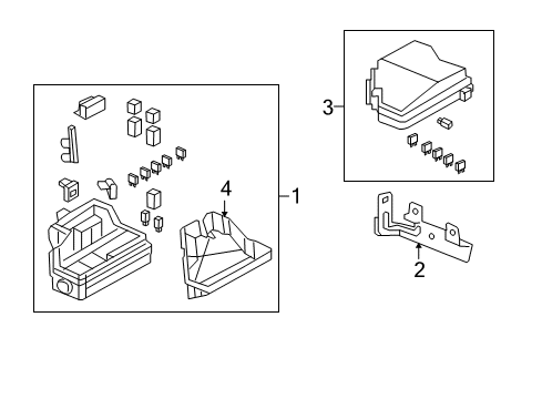 2007 Honda CR-V Electrical Components Box Assembly, Relay Diagram for 38250SWA013