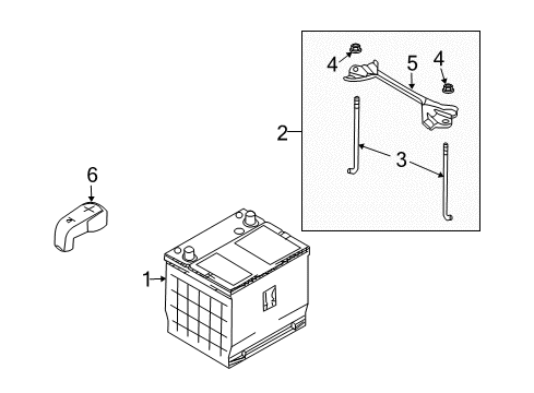 2008 Chevrolet Aveo Battery Positive Cable Diagram for 96650824