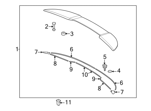 Rear Spoiler Rear Spoiler Bolt Diagram for 9011906994