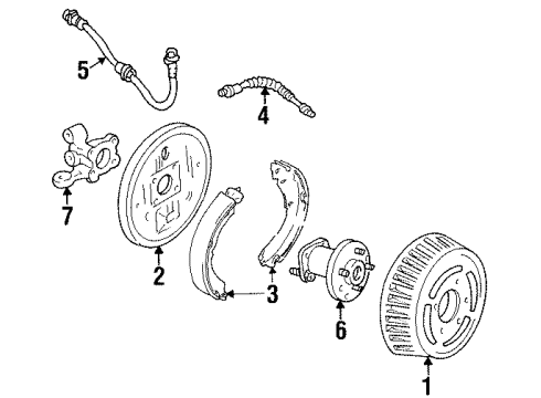 1997 Pontiac Bonneville Rear Brakes Wheel Cylinder Diagram for 19213350