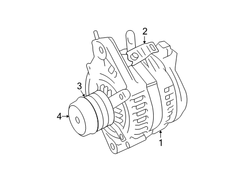 2013 Lexus IS250 Alternator Bracket, ALTERNATOR Diagram for 1251131010